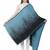 Turquoise & Black Viscose Rayon Graphic Woven Design Shawl