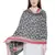 Grey and Black Cotton Viscose  Animal Woven Design Shawl