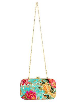 Ethnique Embroidered Party Clutch Multi 4