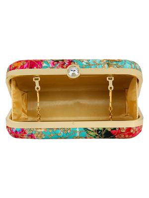 Ethnique Embroidered Party Clutch Multi 5