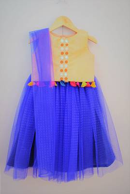 Blue & Beige	 Many Frocks & Netted Lehenga Choli 1