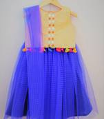 Blue & Beige	 Many Frocks & Netted Lehenga Choli