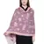 Pink Cotton Viscose Star Woven Design Shawl