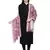 Pink Cotton Viscose Star Woven Design Shawl