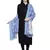 Blue Cotton Viscose Star Woven Design Shawl