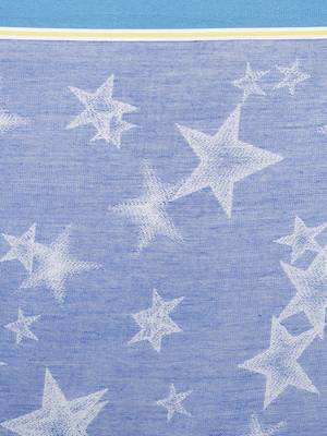 Blue Cotton Viscose Star Woven Design Shawl 4