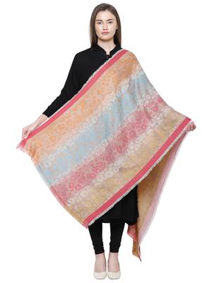 Multi Cotton Viscose Animal Woven Design Shawl 3