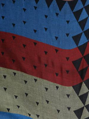 Multicolour Viscose Rayon Geometric Woven Design Shawl 4