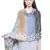 Grey & Multicolour Viscose Rayon Geometric Woven Design Shawl