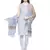 Grey & Multicolour Viscose Rayon Geometric Woven Design Shawl