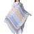Grey & Multicolour Viscose Rayon Geometric Woven Design Shawl