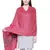 Pink Viscose Rayon Geometric Woven Design Shawl