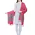 Pink Viscose Rayon Geometric Woven Design Shawl