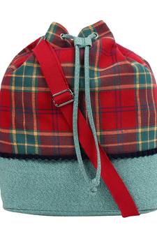 Streak Maroon & Multicolor Canvas Sling Bag