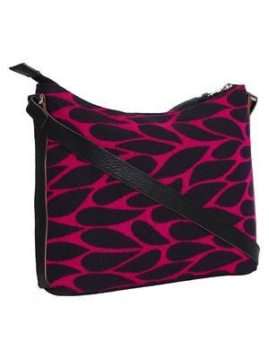 Florid Black & Pink Canvas Sling Bag 2