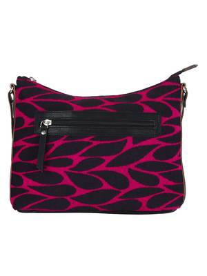 Florid Black & Pink Canvas Sling Bag 3