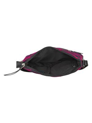 Florid Black & Pink Canvas Sling Bag 5