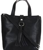 Modish Black  Jacquard Sling Bag