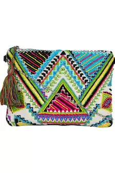 Glitzy Multicolor Jacquard Sling Bag