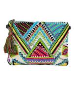 Glitzy Multicolor Jacquard Sling Bag