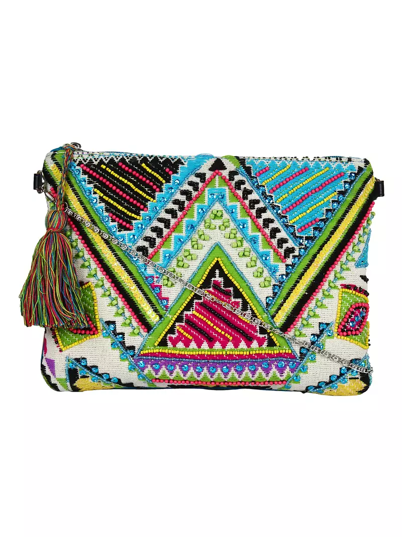 Glitzy Multicolor Jacquard Sling Bag