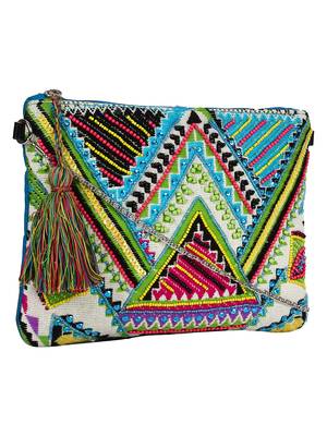 Glitzy Multicolor Jacquard Sling Bag 2