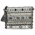 Glitzy Black And Beige Jacquard Sling Bag