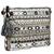Glitzy Black And Beige Jacquard Sling Bag