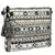 Glitzy Black And Beige Jacquard Sling Bag