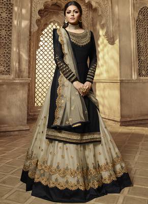 Black Embroidered Georgette Salwar 1