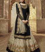 Black Embroidered Georgette Salwar