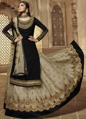 Black Embroidered Georgette Salwar 2