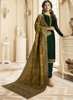 Green Embroidered Georgette Salwar 2