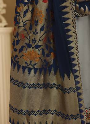 Grey Embroidered Georgette Salwar 4