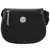 Classic Black Cotton & Leatherette Sling Bag