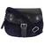Classic Blue & Black Cotton & Leatherette Sling Bag