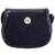 Classic Blue & Black Cotton & Leatherette Sling Bag