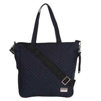 Eva Black Solid Leatherette Handbag 1