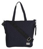 Eva Black Solid Leatherette Handbag