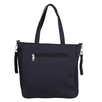 Eva Black Solid Leatherette Handbag 5