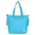 Eva Turquoise Solid Leatherette Handbag