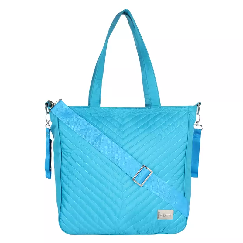 Eva Turquoise Solid Leatherette Handbag