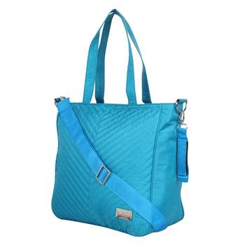Eva Turquoise Solid Leatherette Handbag 3