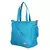 Eva Turquoise Solid Leatherette Handbag