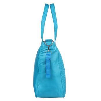 Eva Turquoise Solid Leatherette Handbag 4