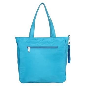 Eva Turquoise Solid Leatherette Handbag 5