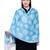 Viscose Rayon Floral Woven Design Shawl Blue