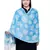 Viscose Rayon Floral Woven Design Shawl Blue