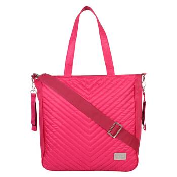 Eva Pink Solid Leatherette Handbag 1