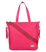 Eva Pink Solid Leatherette Handbag